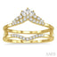 Chevron Baguette Diamond Insert Ring