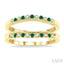 Gemstone & Diamond Insert Ring