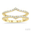 Chevron Baguette Diamond Insert Ring