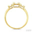 Princess Shape Past Present & Future Fusion Diamond Engagement Ring