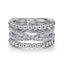 Bujukan Sterling Silver White Sapphire Fashion Ring