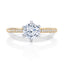 Round Diamond Pave Band Engagement Ring