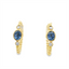 Ceylon Sapphire & Diamond Huggie Hoop Earrings