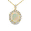 Ethiopian Opal & Diamond Pendant