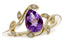 Amethyst & Diamond Bypass Fashion Ring