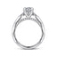 Round Diamond Hidden Halo Engagement Ring