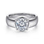 Round Diamond Wide Engagement Ring
