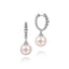 Bujukan Sterling Silver Pearl Huggie Earrings