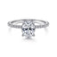 Oval Diamond Hidden Halo Engagement Ring
