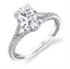 Oval Diamond Hidden Halo Engagement Ring