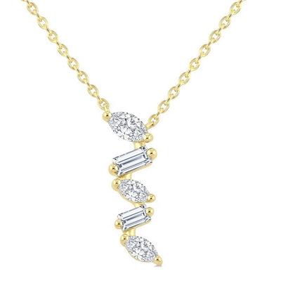 Mixed Shape Diamond Necklace