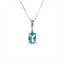 Blue Topaz & Diamond Pendant