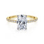 Oval Diamond Straight Band Engagement Ring