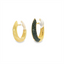 Black Diamond Huggie Hoop Earrings
