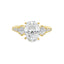 Oval Diamond Three Stone Engagement Ring