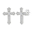 Diamond Cross Stud Earrings