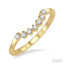 Curved Diamond Wedding Band