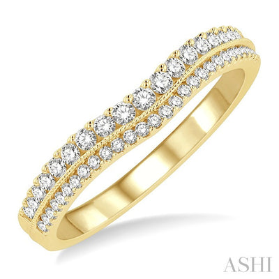 Curved Diamond Wedding Band