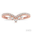 Chevron Diamond Wedding Band