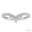 Chevron Diamond Wedding Band