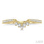 Chevron Diamond Wedding Band