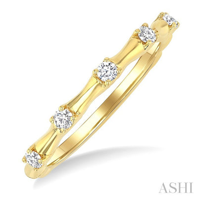 Stackable Diamond Fashion Bamboo Ring