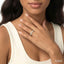 Emerald Shape Half Eternity Diamond Band