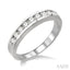 Channel Set Diamond Wedding Band