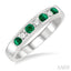 Channel Set Alternate Gemstone & Diamond Wedding Band