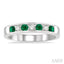 Channel Set Alternate Gemstone & Diamond Wedding Band