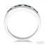 Channel Set Alternate Gemstone & Diamond Wedding Band