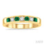 Channel Set Alternate Gemstone & Diamond Wedding Band