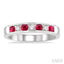 Channel Set Alternate Gemstone & Diamond Wedding Band