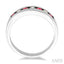 Channel Set Alternate Gemstone & Diamond Wedding Band