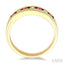 Channel Set Alternate Gemstone & Diamond Wedding Band