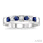 Channel Set Alternate Gemstone & Diamond Wedding Band