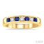 Channel Set Alternate Gemstone & Diamond Wedding Band