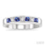 Channel Set Alternate Gemstone & Diamond Wedding Band