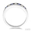 Channel Set Alternate Gemstone & Diamond Wedding Band