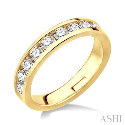 Channel Set Diamond Wedding Band