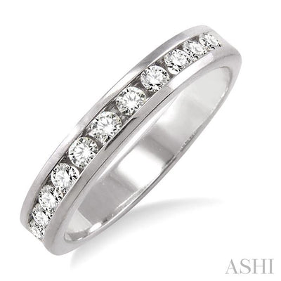 Channel Set Diamond Wedding Band