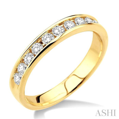 Channel Set Diamond Wedding Band