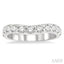 Curved Diamond Wedding Band