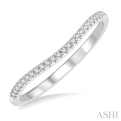 Curved Diamond Wedding Band