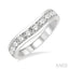 Channel Set Curved Diamond Wedding Band