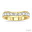 Channel Set Curved Diamond Wedding Band