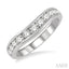 Channel Set Curved Diamond Wedding Band