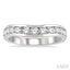 Channel Set Curved Diamond Wedding Band