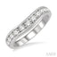 Channel Set Curved Diamond Wedding Band
