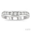 Channel Set Curved Diamond Wedding Band